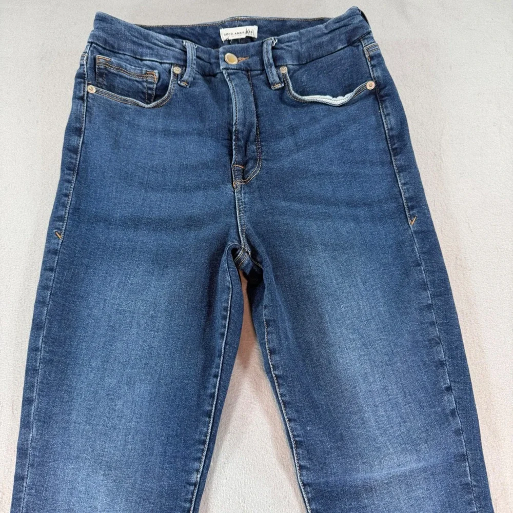 Good American Good Legs Skinny Jeans Womens 29 High Rise Blue Indigo